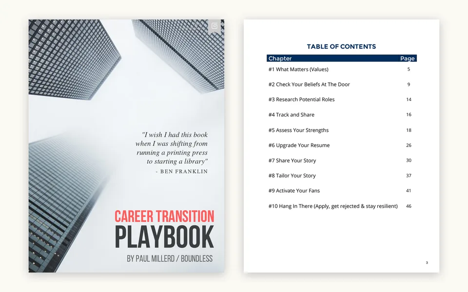 Career Transition Playbook preview