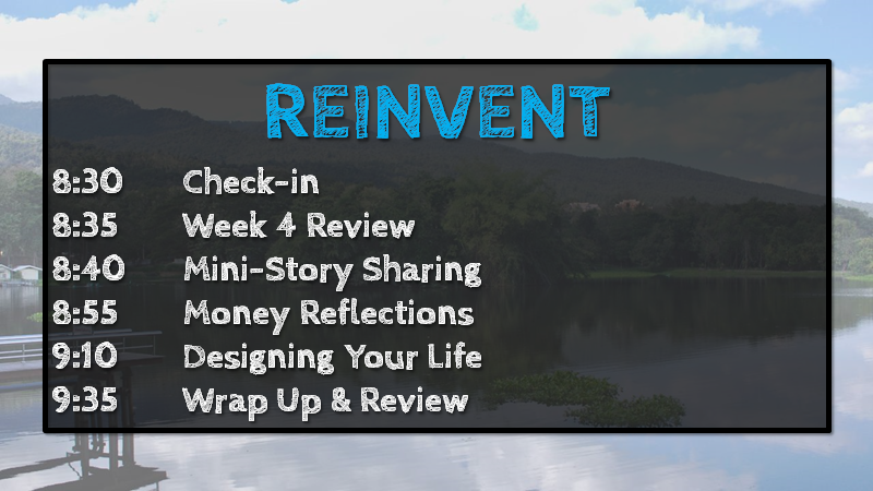 Session agenda with time allocations