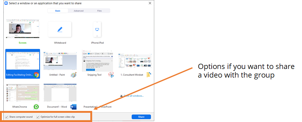 Zoom optimize for full-screen video