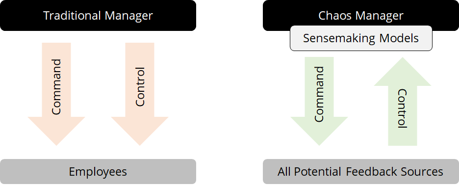 Command and control in complex adaptive systems versus traditional management