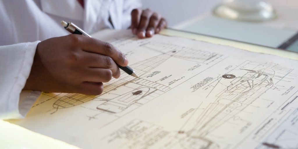 Person working at desk