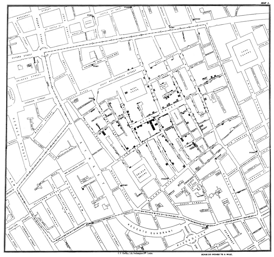 John Snow original cholera map