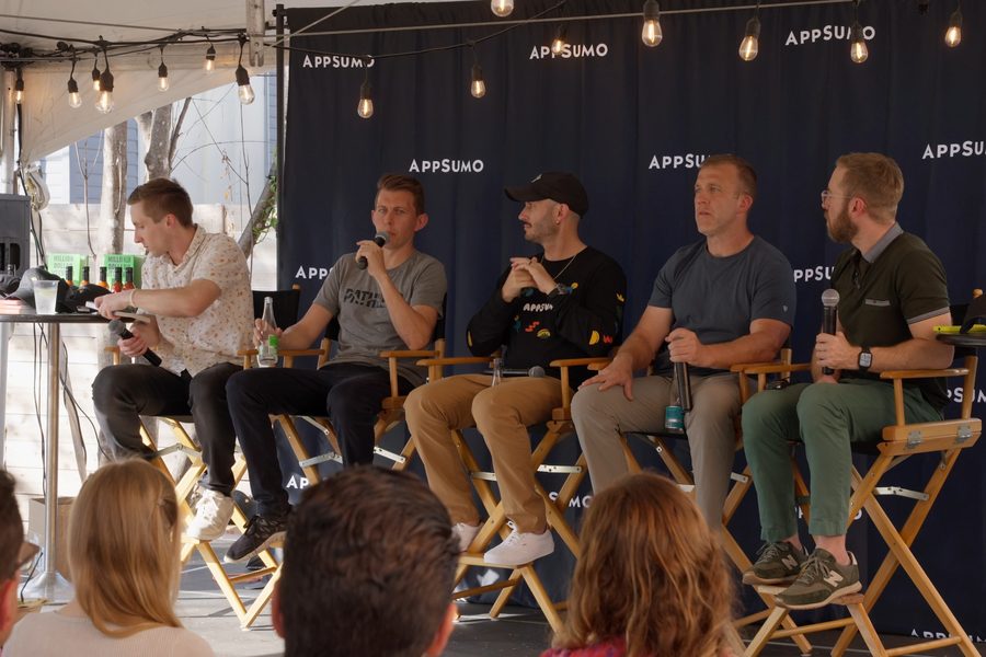 Paul speaking on a panel at SXSW 2024